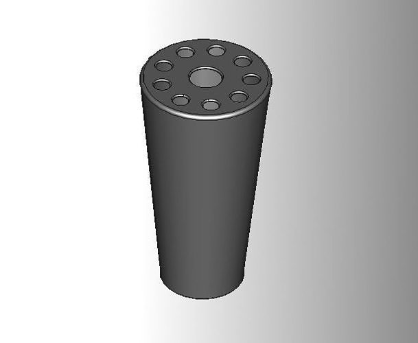 Penholder for 8 pens and 1 bigger utensil 3D print model