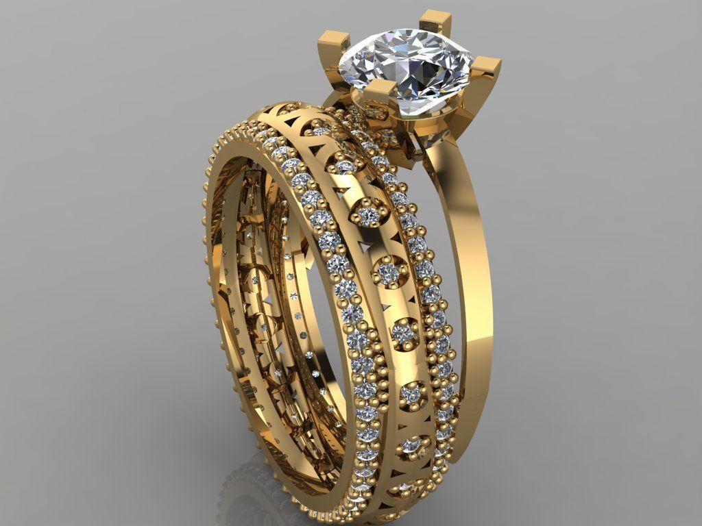 GC GOLD TW046- Diamond ring 3D print model_1