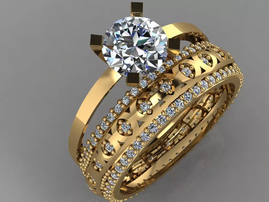 GC GOLD TW046- Diamond ring 3D print model_0