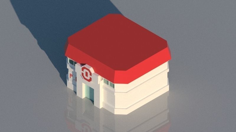 Pokemon Center 3D model_1