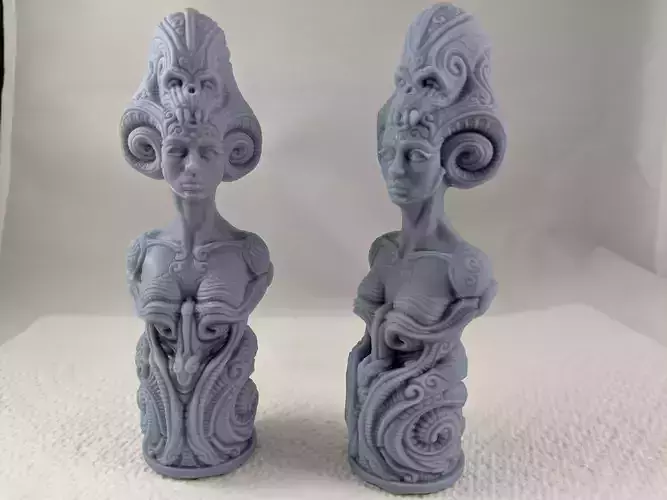 Artifact 8 pair of alien statues 3D print model