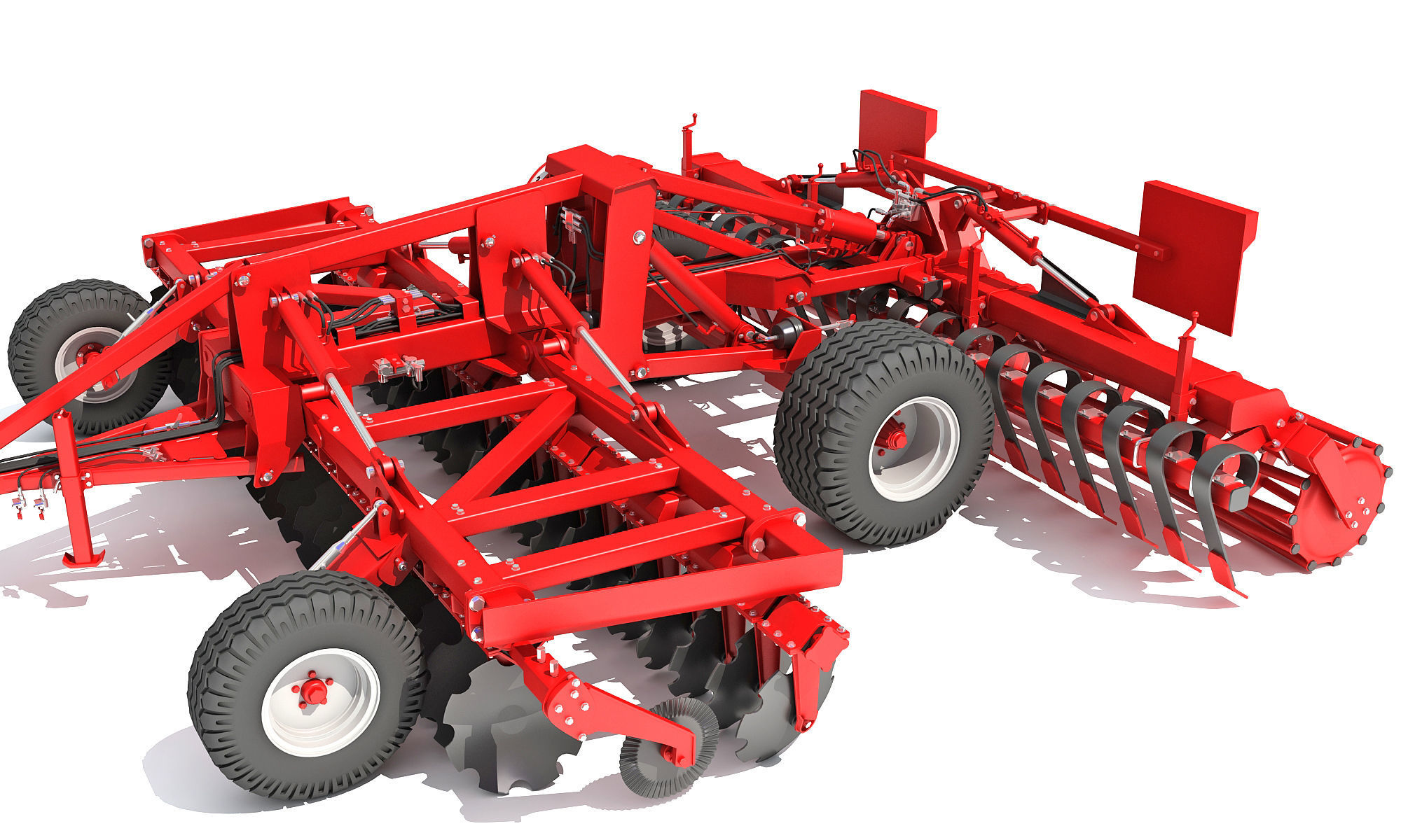Tractor with Disc Harrow 3D model_14