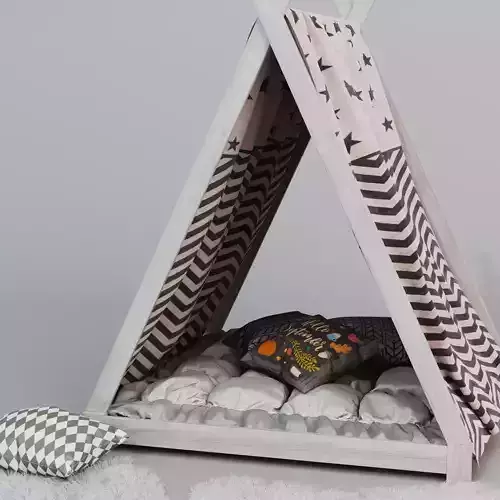 Childrens Wigwam and Decor Set 3D model