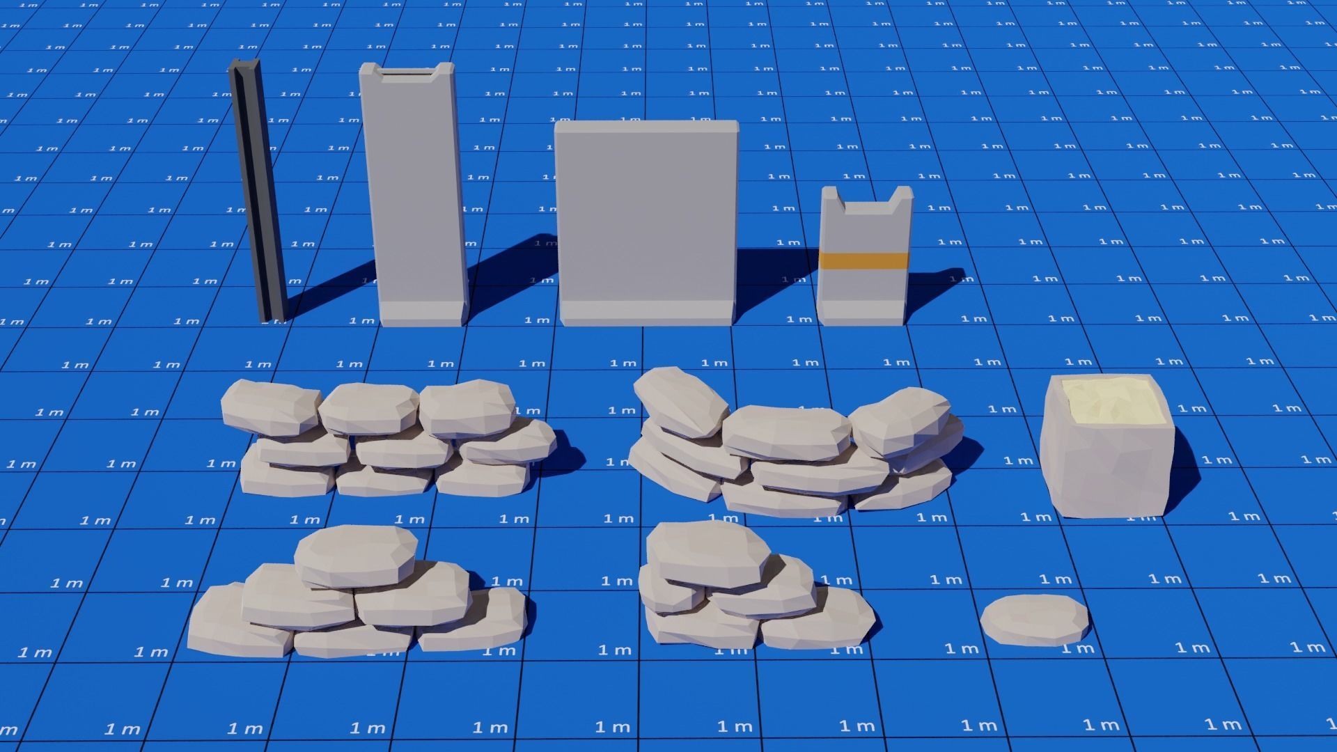 Low poly Military Base Low-poly 3D model_2
