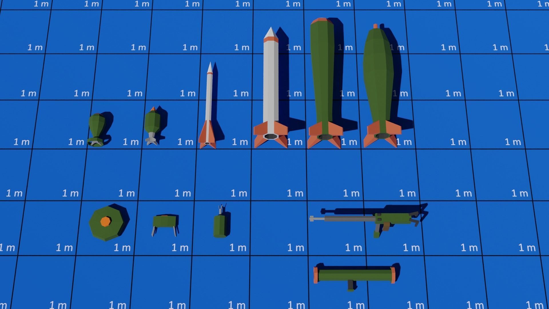 Low poly Military Base Low-poly 3D model_4