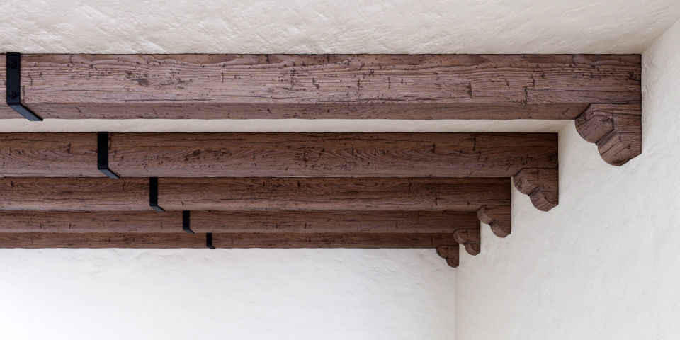 Wooden beams collection 3D model_5