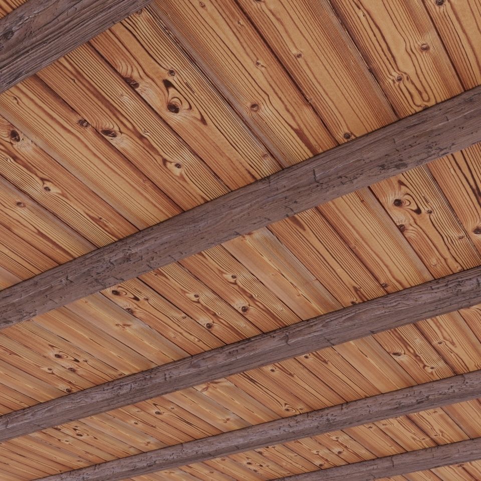 Wooden beams collection 3D model_2