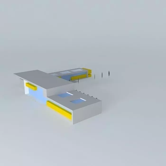 Centre modern building Free 3D model