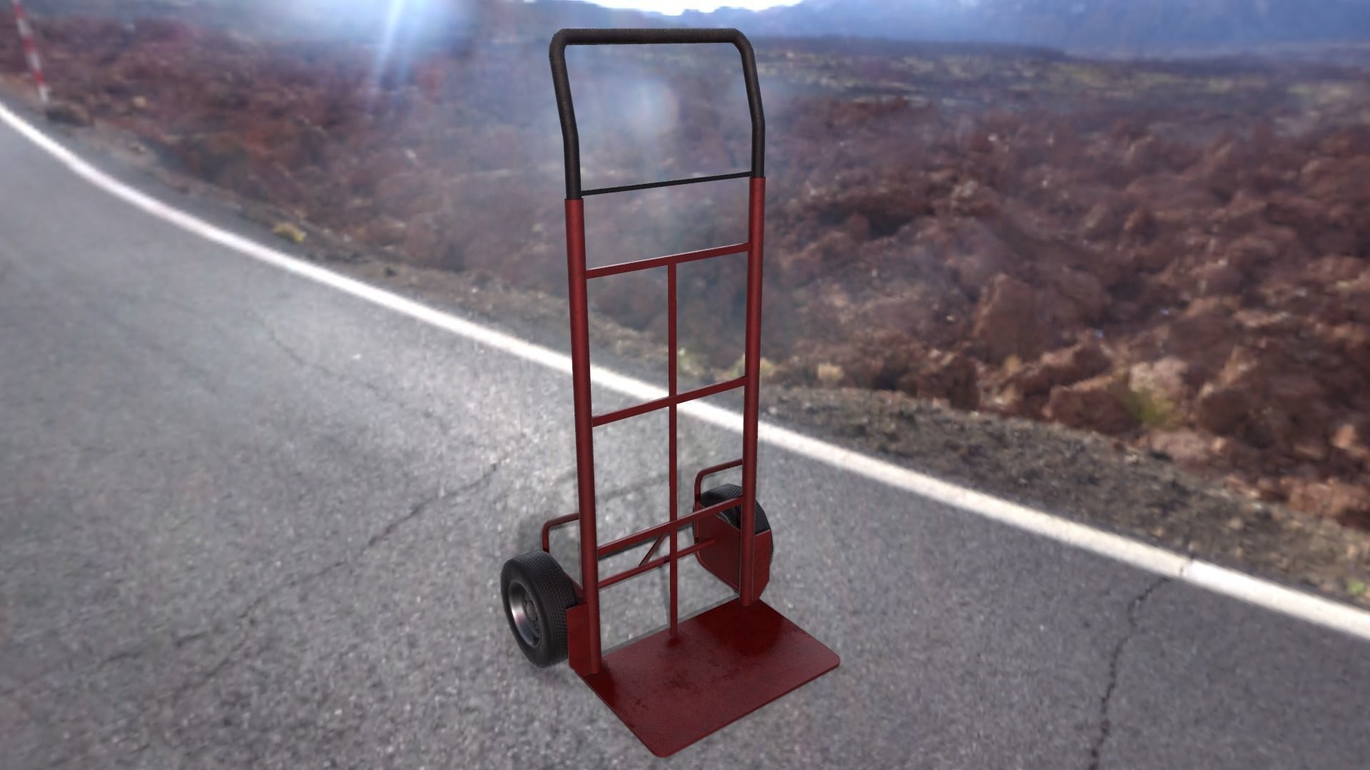 Hand Truck  Game Ready Low-poly 3D model_4