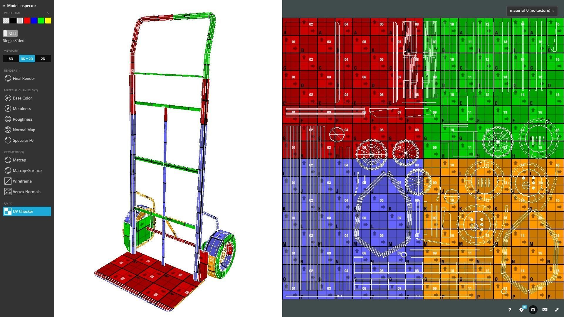 Hand Truck  Game Ready Low-poly 3D model_7