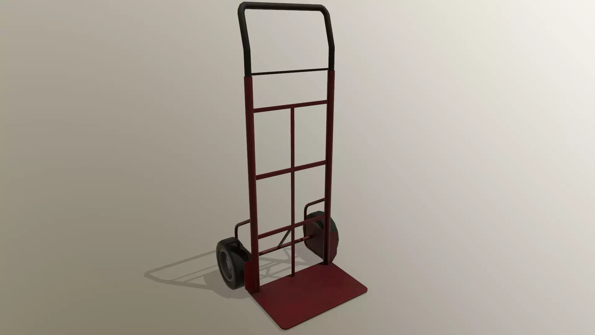 Hand Truck  Game Ready Low-poly 3D model_0