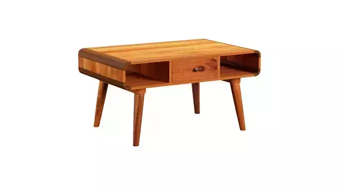 Drawer Curved Coffee Table