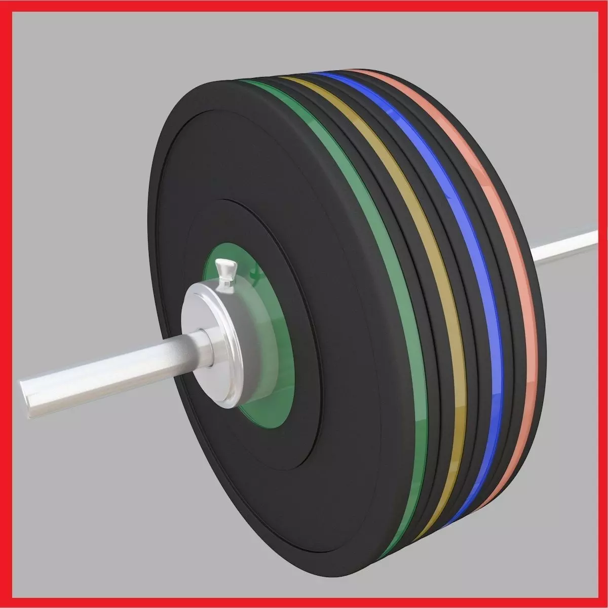 Weight Lifting Barbell 3D model