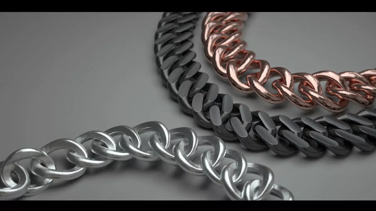 Jewelry Chain Modo - Rhino 3D model_0