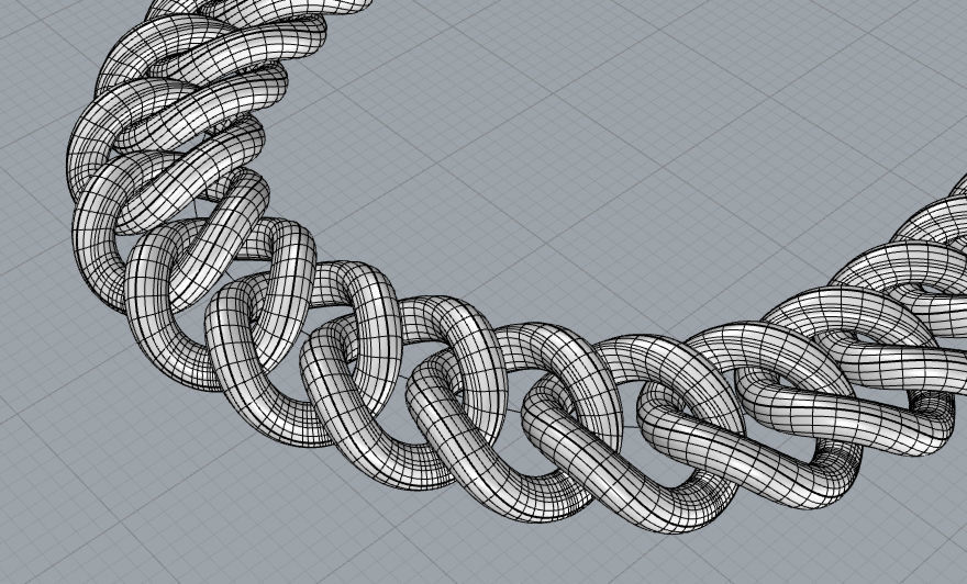 Jewelry Chain Modo - Rhino 3D model_7