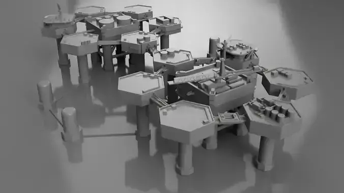 Metal gear solid 2 Little big shell platform package 3D print model