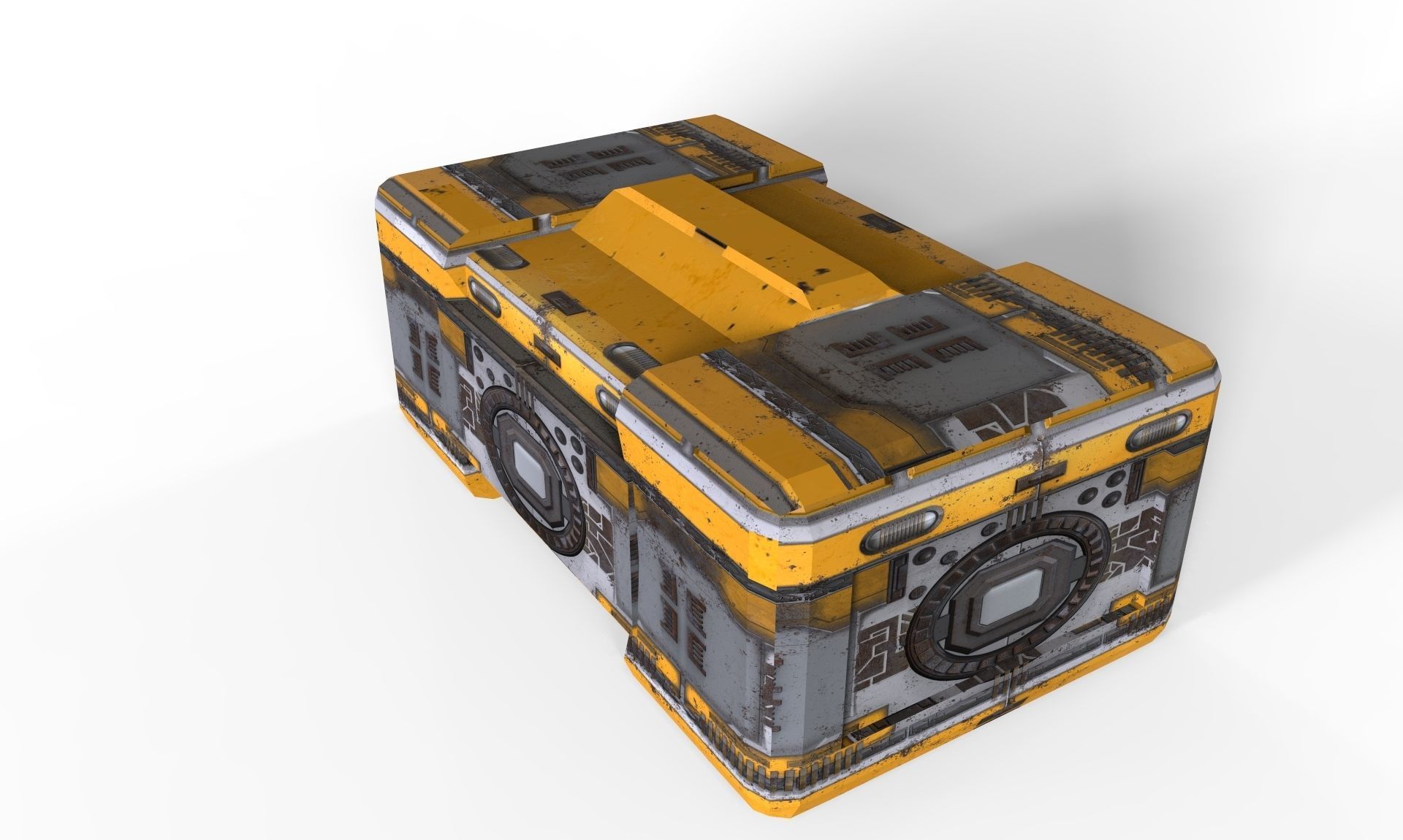 Sci Fi Box 02 Low-poly 3D model_4