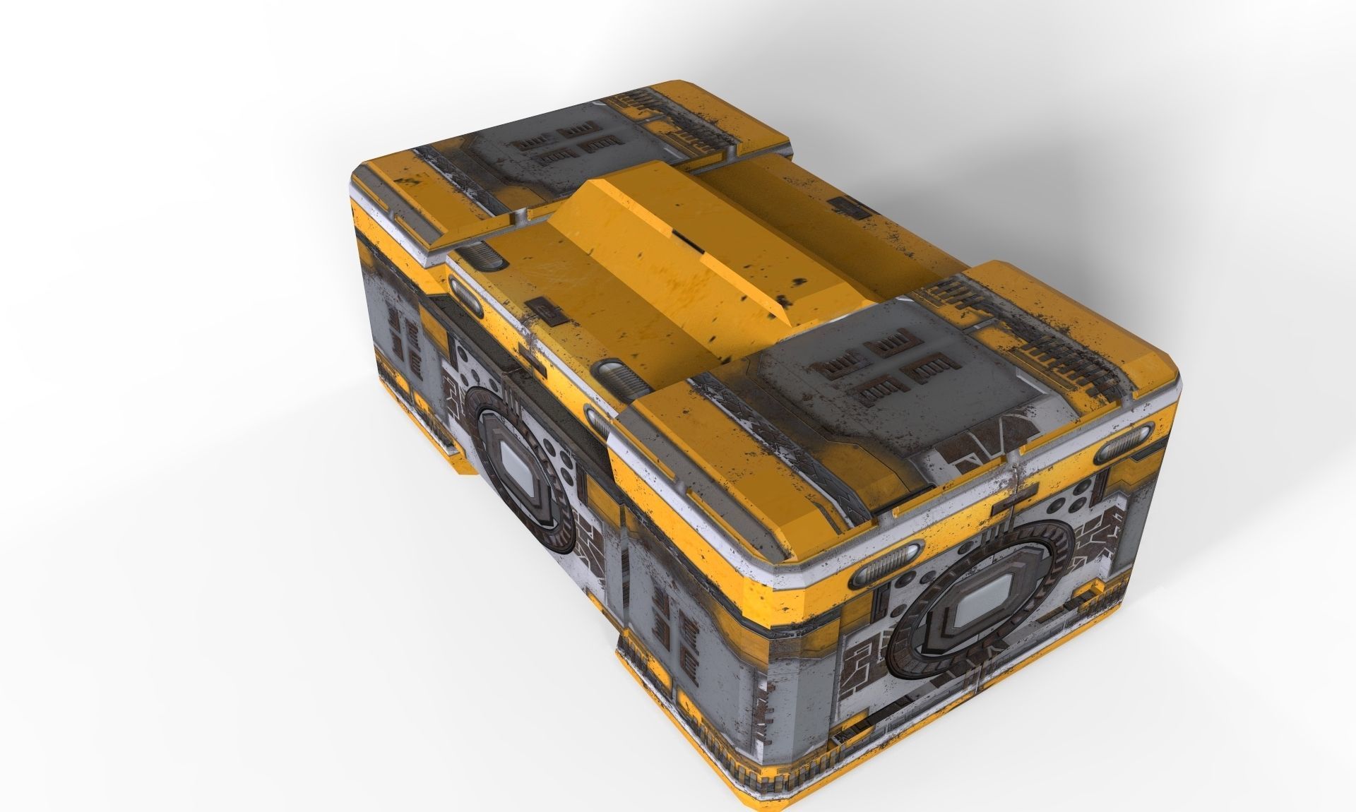 Sci Fi Box 02 Low-poly 3D model_5