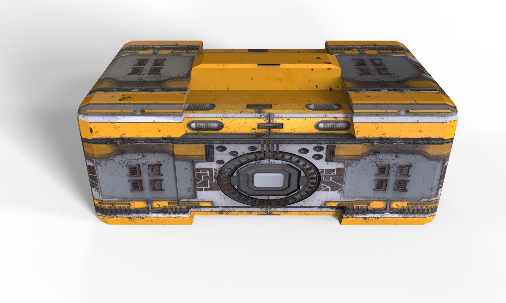 Sci Fi Box 02 Low-poly 3D model_2