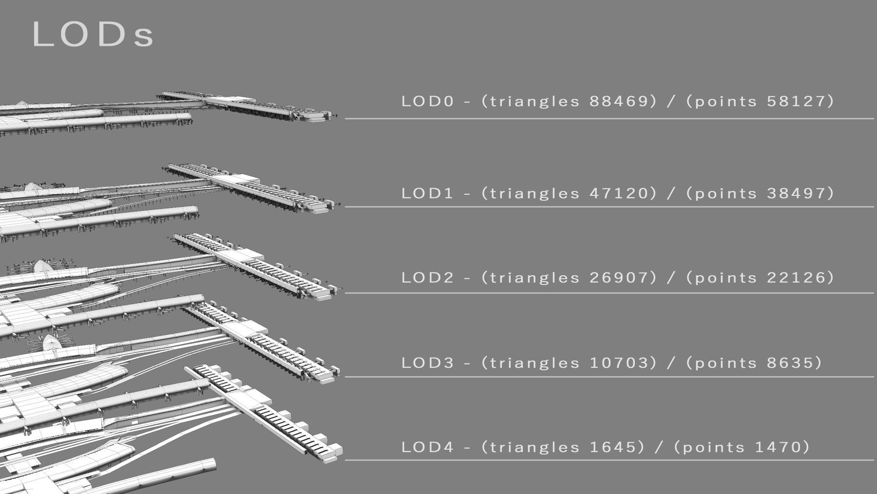 Airport Terminal LFPG Terminal2 Charles de Gaulle Airport Low-poly 3D model_35