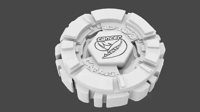 Beyblade cancer 3D print model