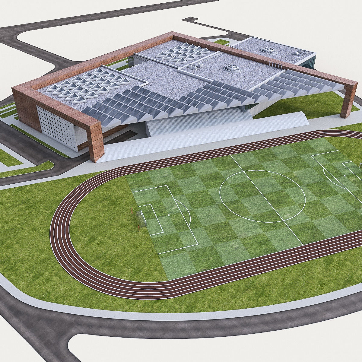 Sports Complex 02  Low-poly 3D model_3