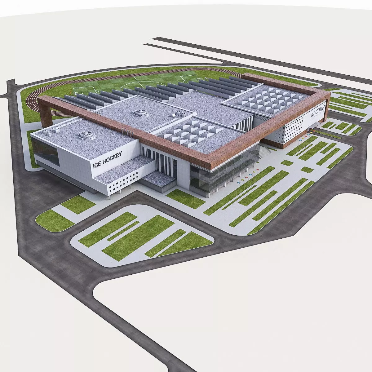 Sports Complex 02  Low-poly 3D model_0