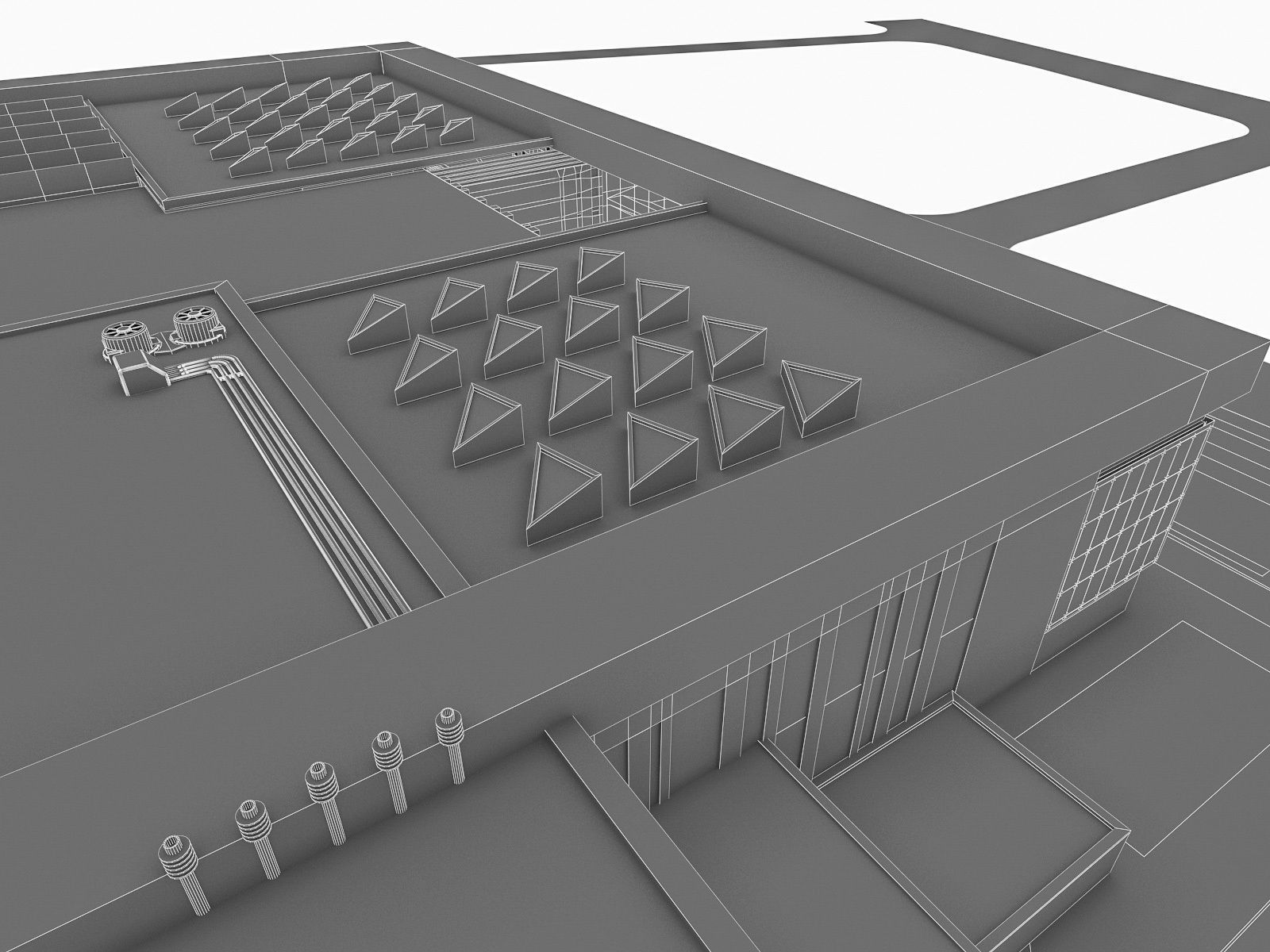 Sports Complex 02  Low-poly 3D model_10