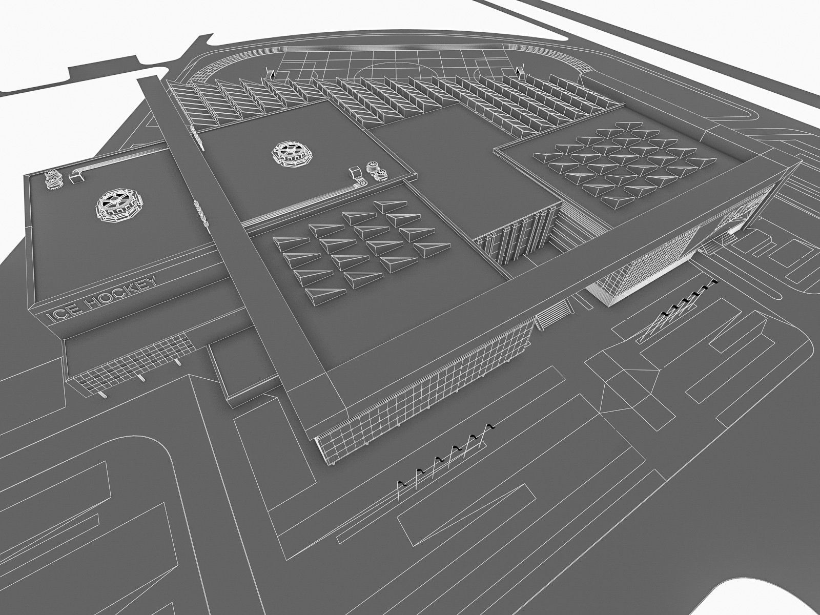 Sports Complex 02  Low-poly 3D model_6