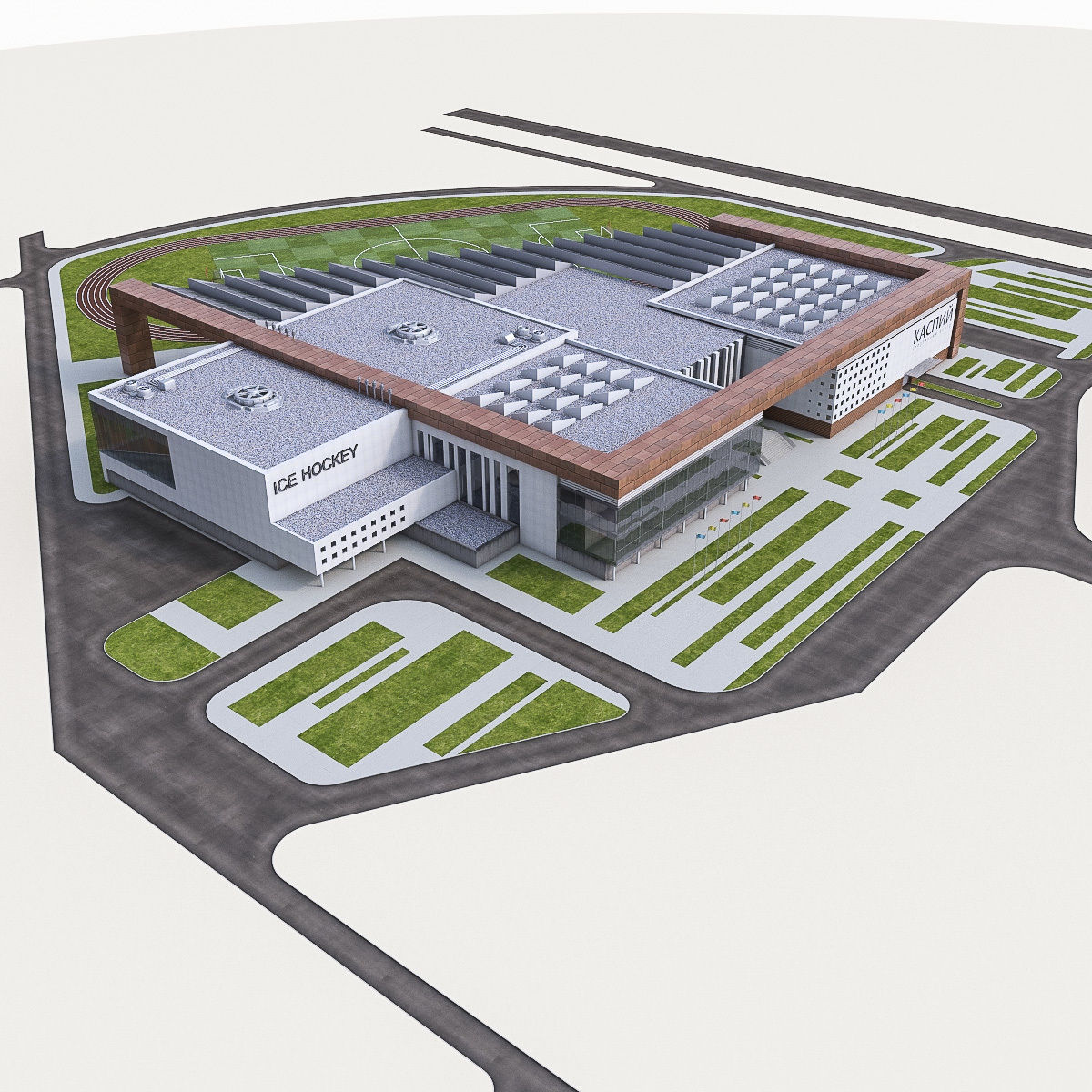 Sports Complex 02  Low-poly 3D model_1