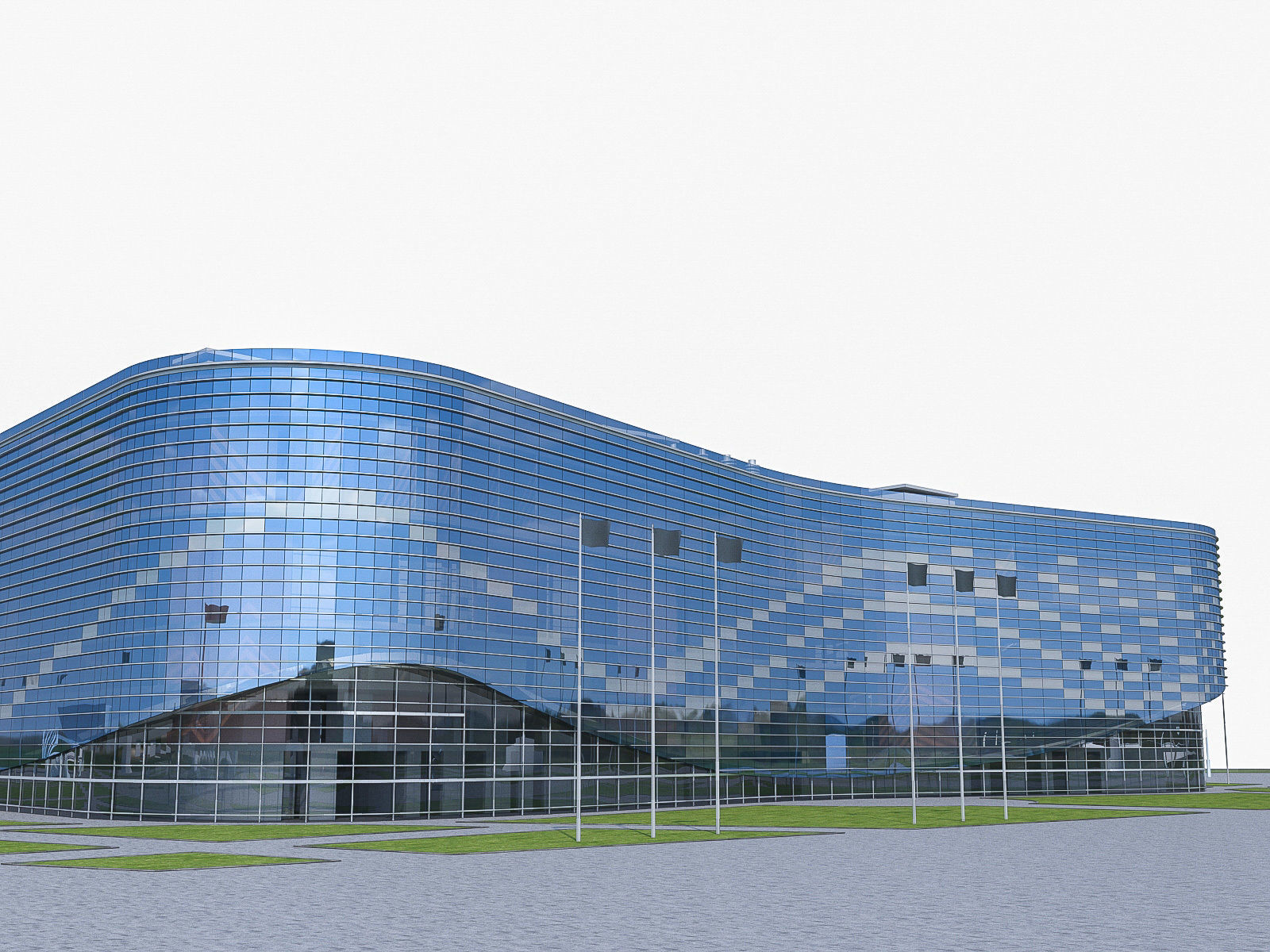 Sochi Olympic Stadium  Low-poly 3D model_1