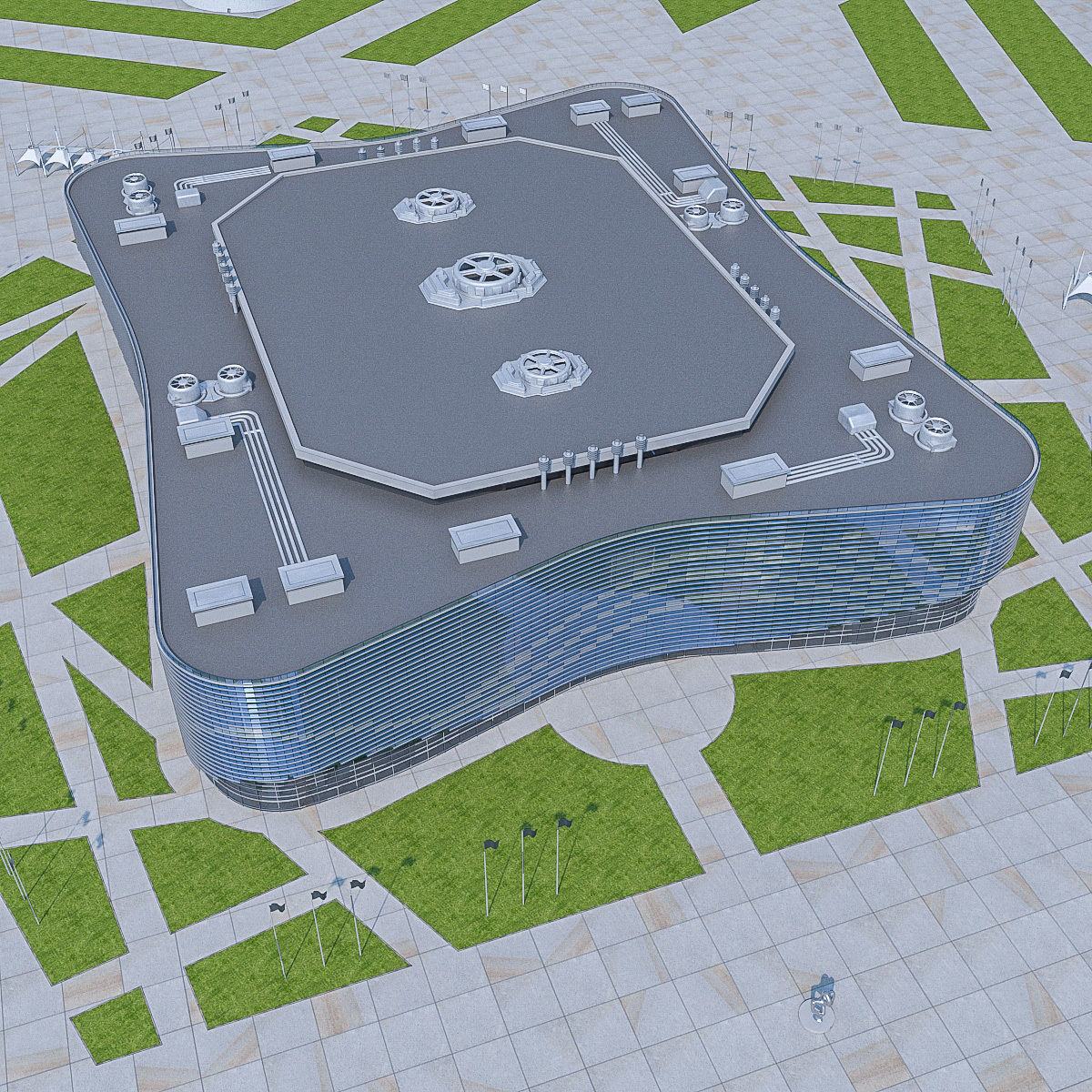 Sochi Olympic Stadium  Low-poly 3D model_3