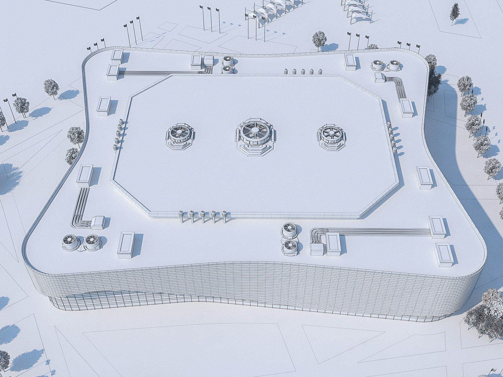 Sochi Olympic Stadium  Low-poly 3D model_8