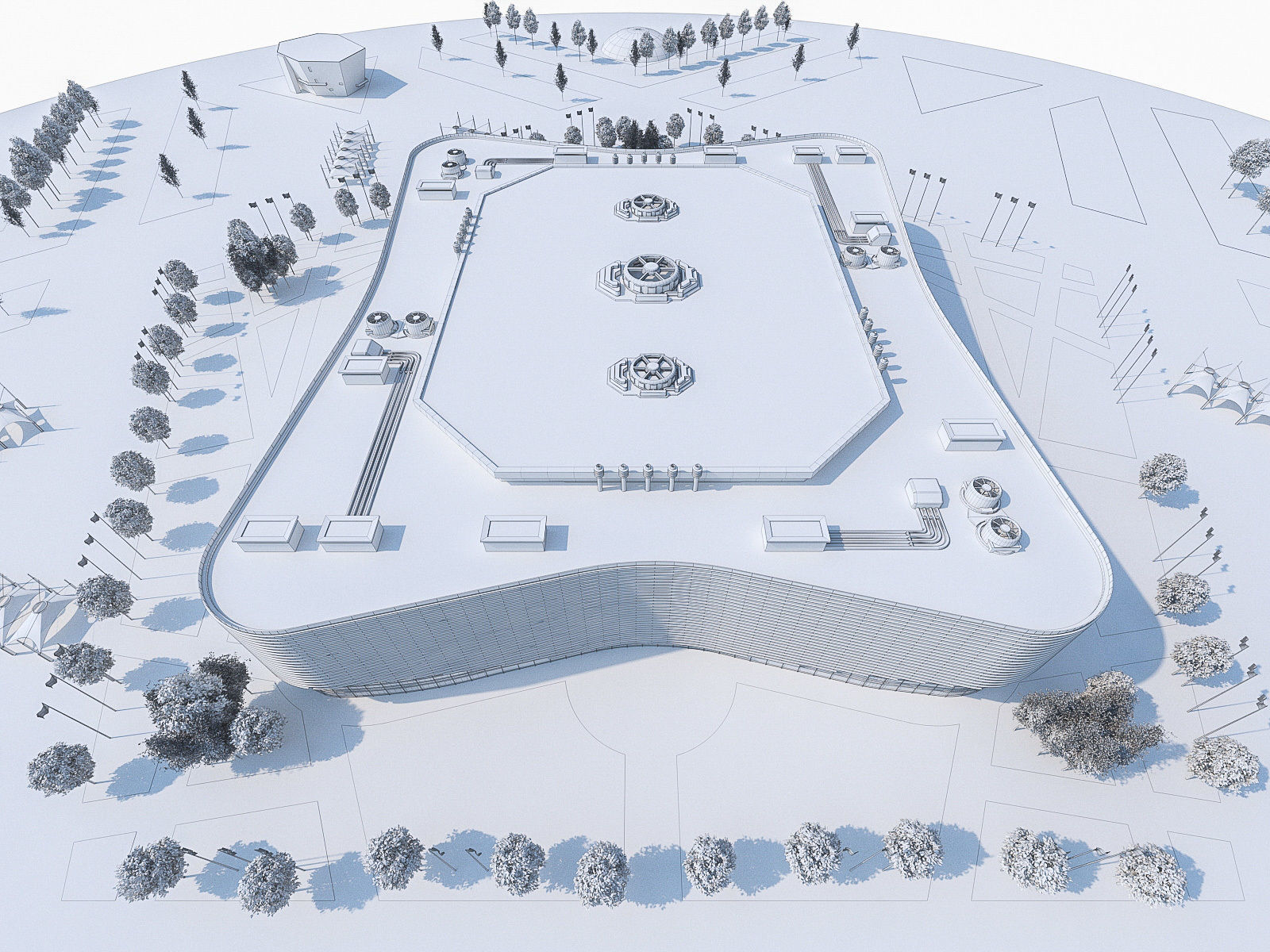 Sochi Olympic Stadium  Low-poly 3D model_6