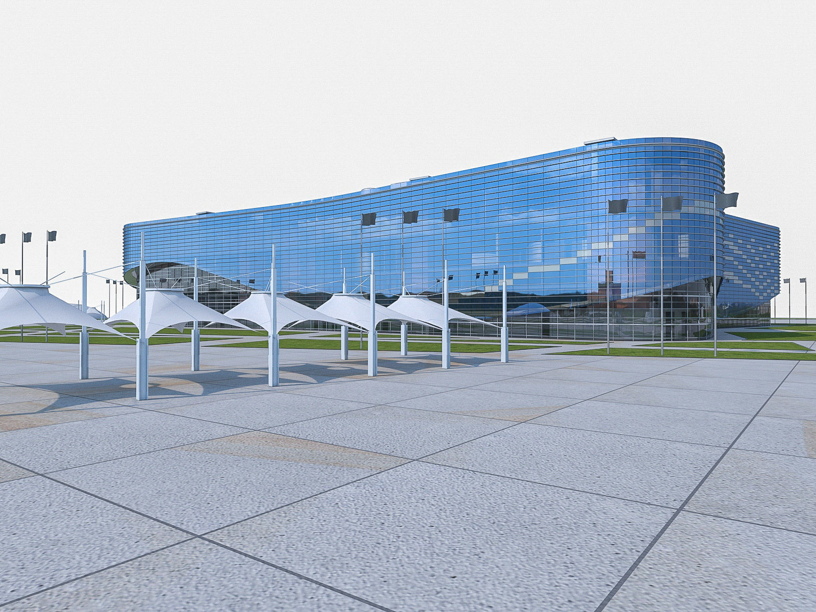 Sochi Olympic Stadium  Low-poly 3D model_4