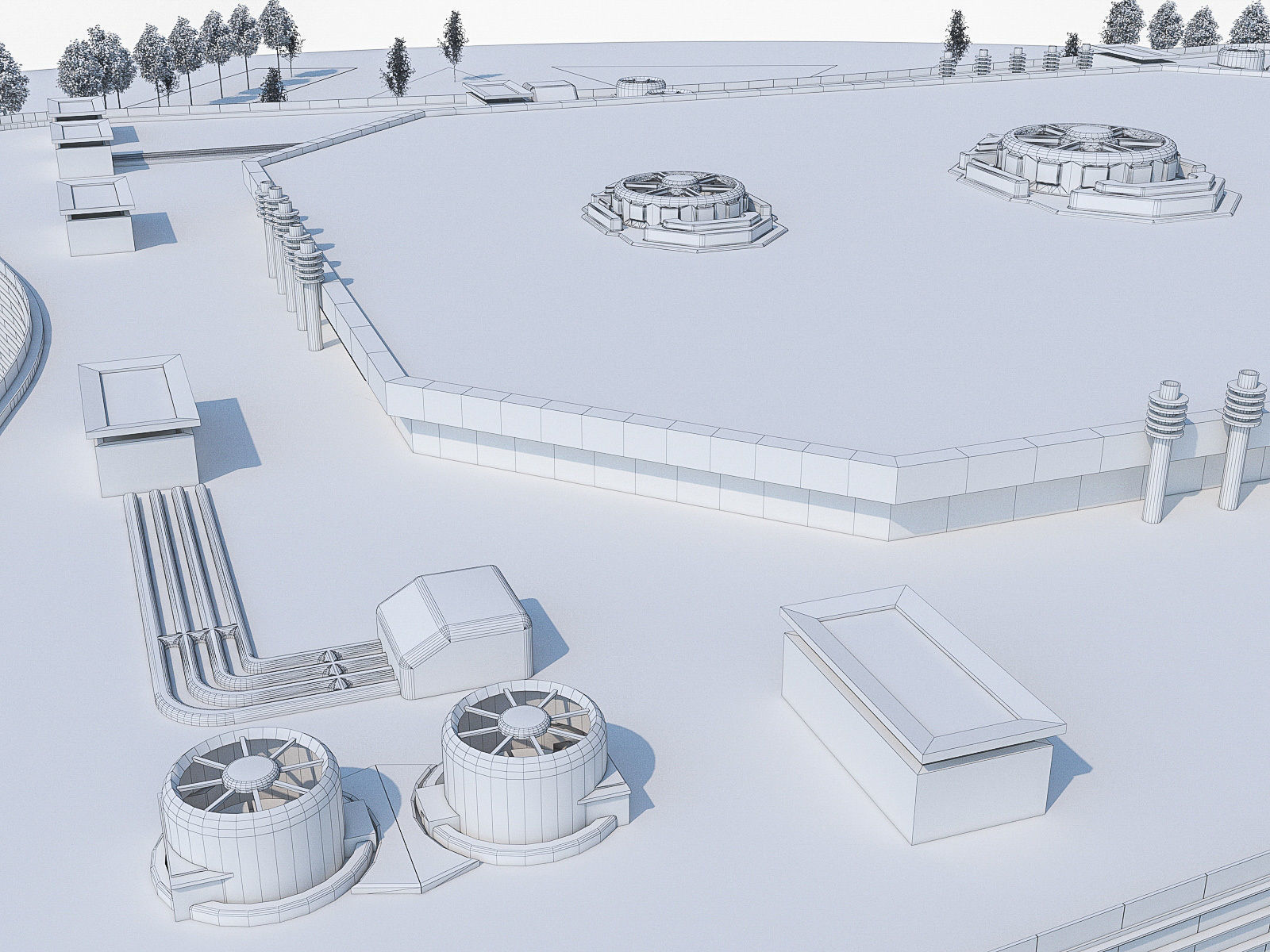 Sochi Olympic Stadium  Low-poly 3D model_9