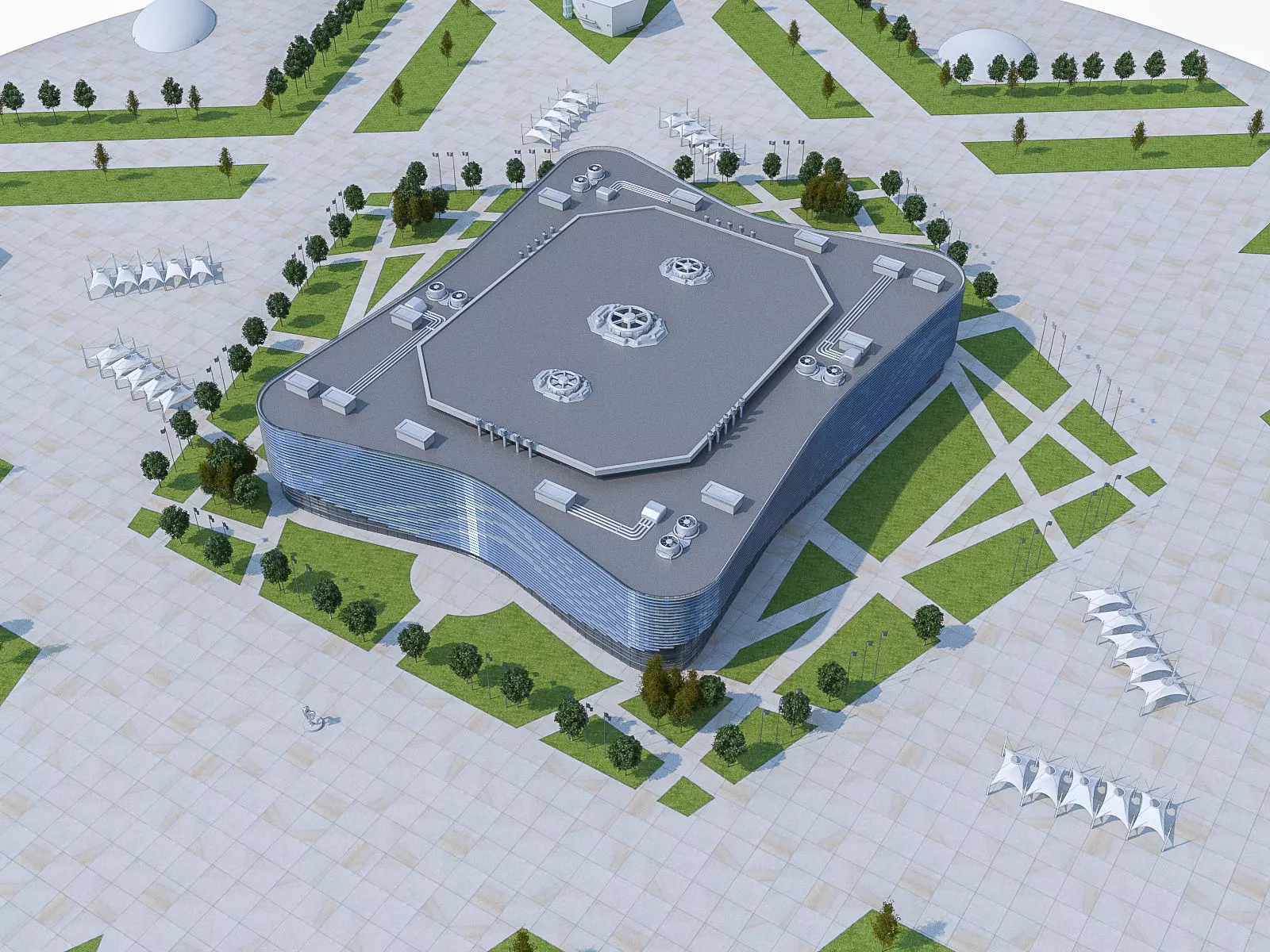 Sochi Olympic Stadium  Low-poly 3D model_0