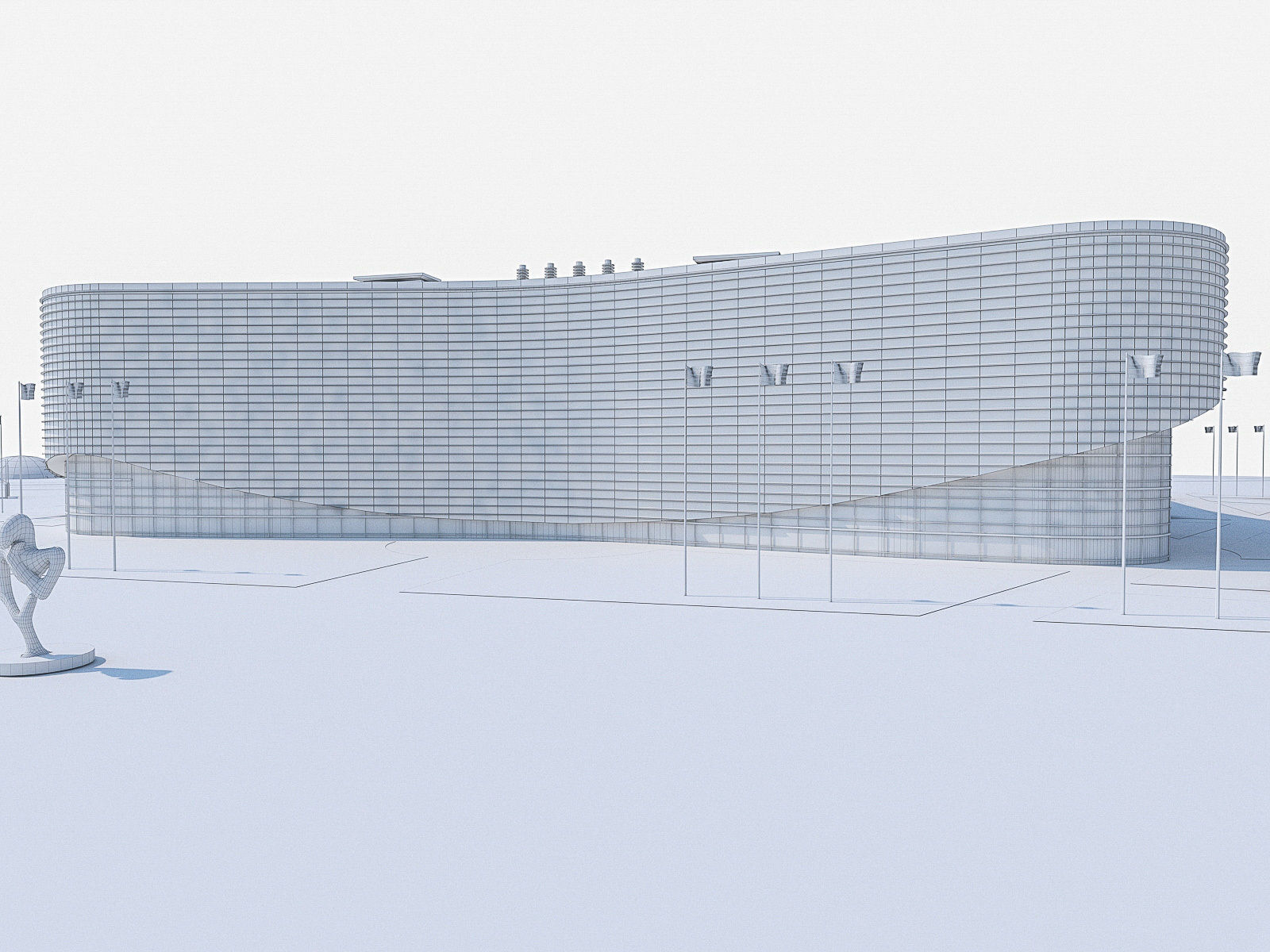Sochi Olympic Stadium  Low-poly 3D model_7
