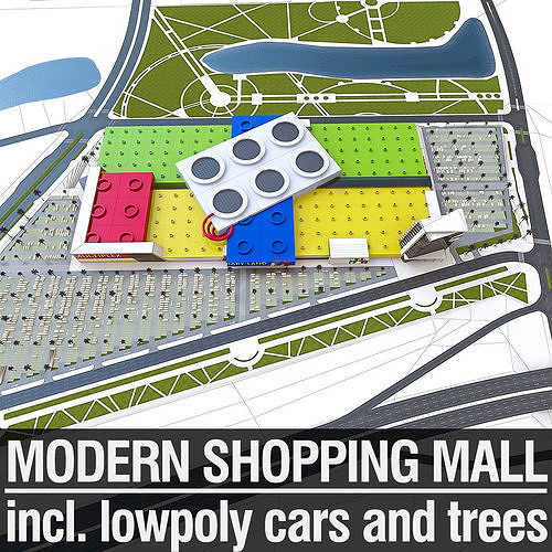 Shopping Mall 04  Low-poly 3D model