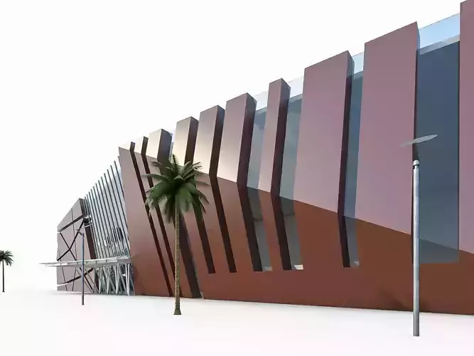 Shopping Mall 01  Low-poly 3D model