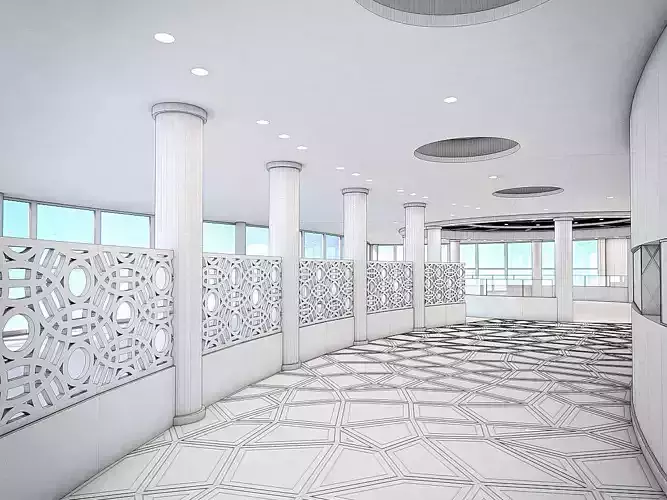 Restraunt Interior Low-poly 3D model