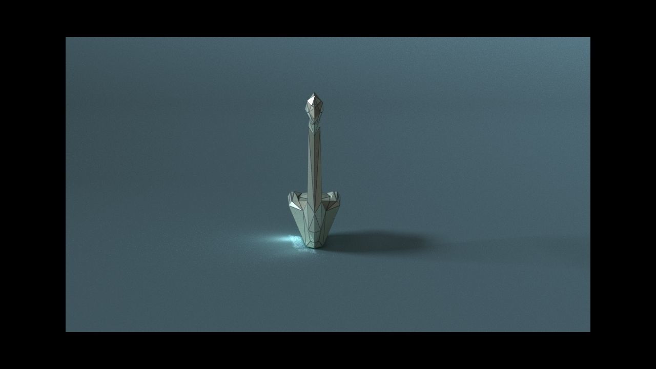 low-poly 3D printer model swan Low-poly 3D model_11