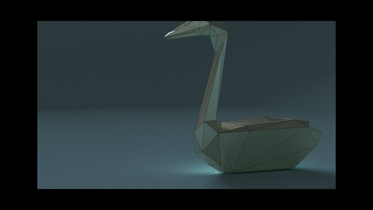 low-poly 3D printer model swan Low-poly 3D model_17