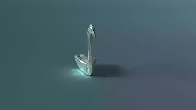 low-poly 3D printer model swan Low-poly 3D model low-poly 3D printer model swan Low-poly 3D model
