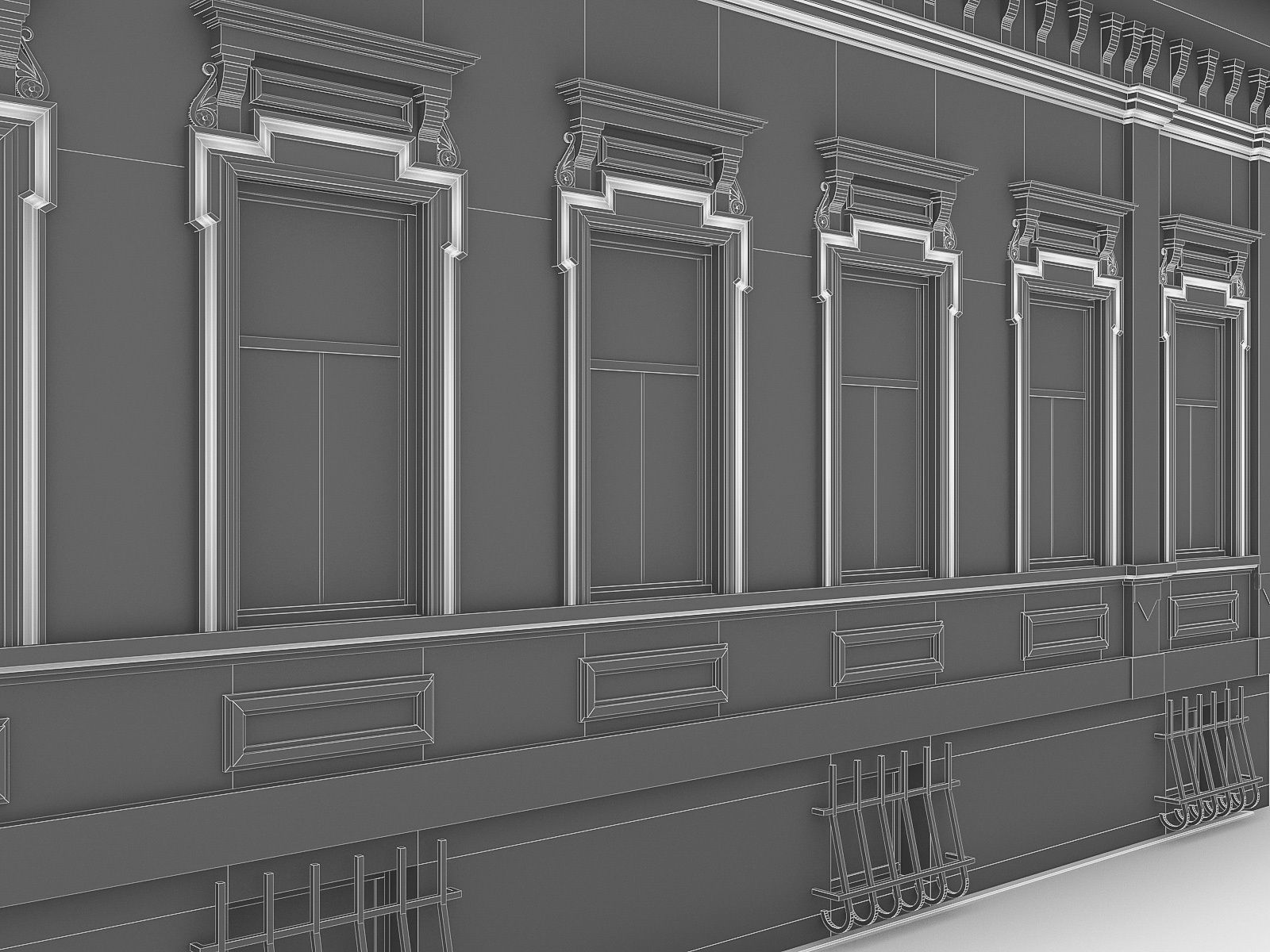 Residential Building 02  Low-poly 3D model_9