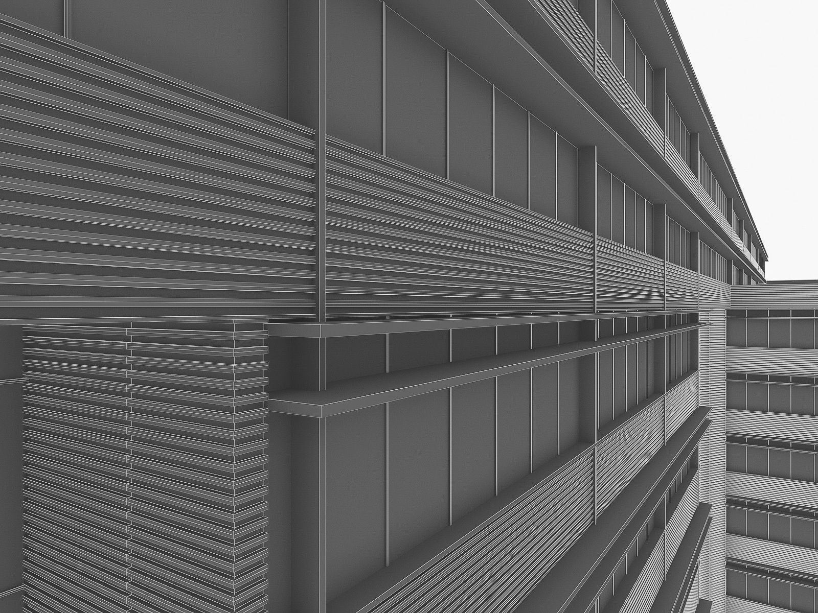 Research Center Building  Low-poly 3D model_14