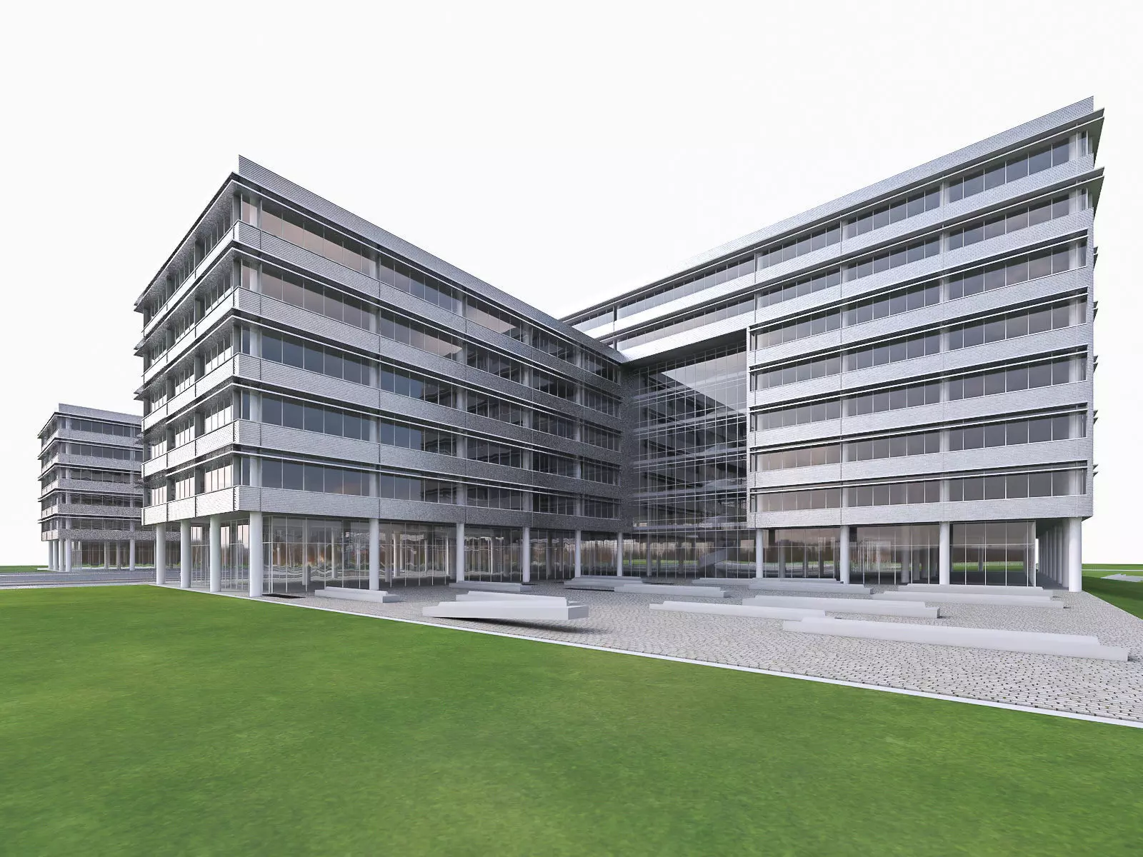 Research Center Building  Low-poly 3D model_0