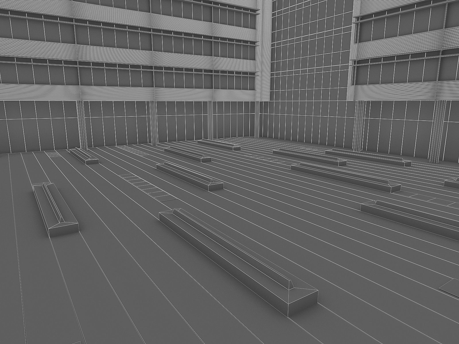 Research Center Building  Low-poly 3D model_15