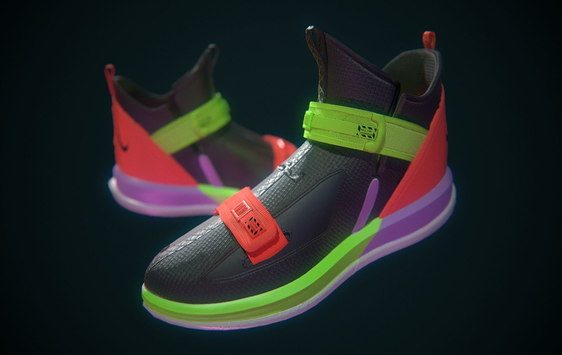 Nike Lebron Soldier XIII Low-poly 3D model_2