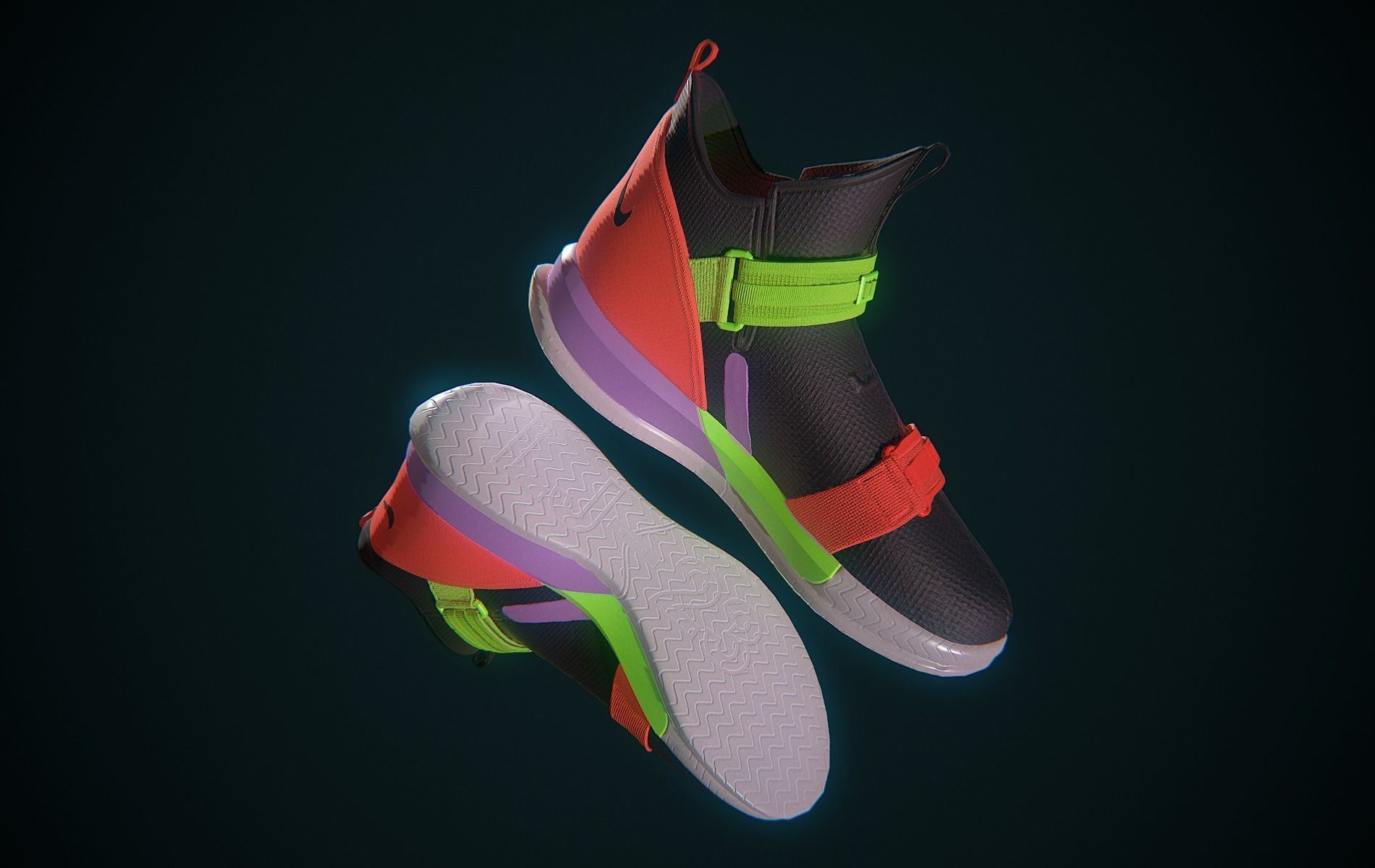 Nike Lebron Soldier XIII Low-poly 3D model_20